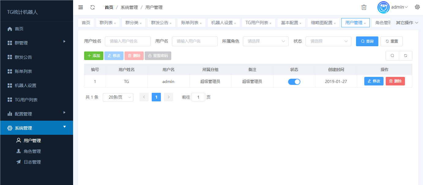 图片[4]-【全开源运营】Telegram统计机器人源码/TG群管记账群发机器源码人/TG自动记账全飞机群管全开源版本