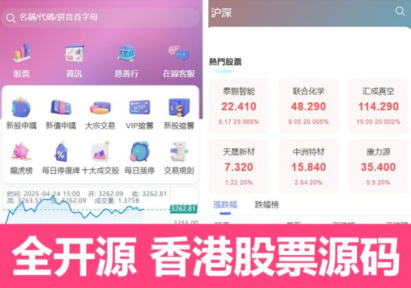 [全开源]香港股票源码/大宗交易与新股申购系统源码运营版新版股票交易系统/全套视频教程-魅力源码